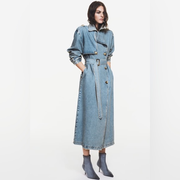 Zara Jackets & Blazers - Zara Denim Trench